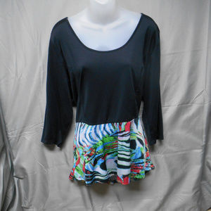 NWOT Jete multi color top 2X